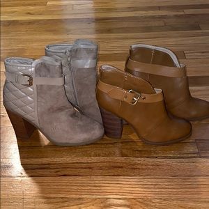 BUNDLE! 2 pairs of Just Fab Booties